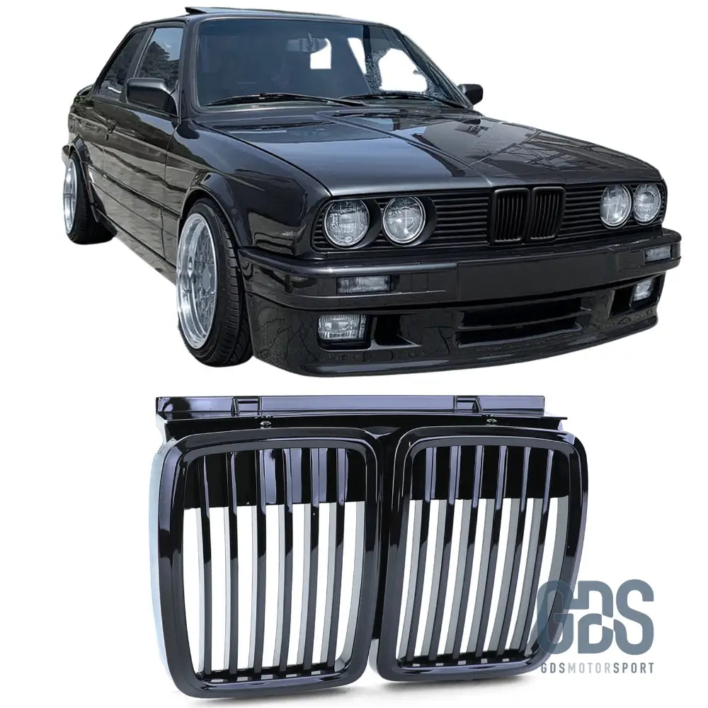 Calandre Noir Brillant pour BMW E30 de 1982 a 1994 - Pare Choc - GDS Motorsport