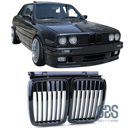 Calandre Noir Brillant pour BMW E30 de 1982 a 1994 - Pare Choc - GDS Motorsport