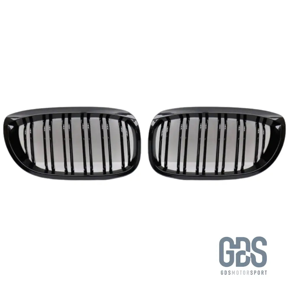 Copie de 2 Grilles calandre Noir Brillant Double lame BMW E46 PH2 03 a 2006 Coupé / Cabriolet - Calandres - GDS Motorsport