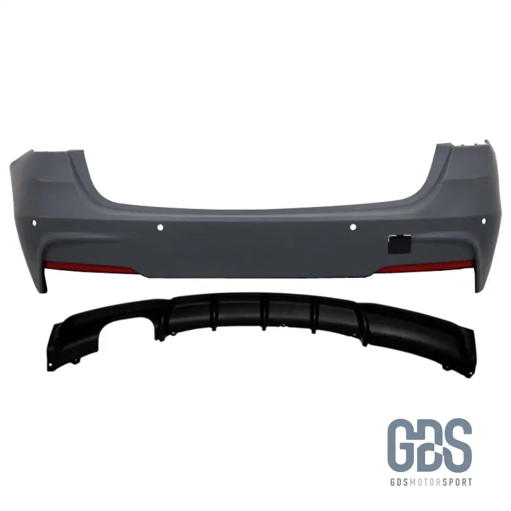 Pare choc arriere Pack M pour BMW F30 berline Sortie double gauche - Diffuseur Performance - Choc kit carrosserie - GDS Motorsport