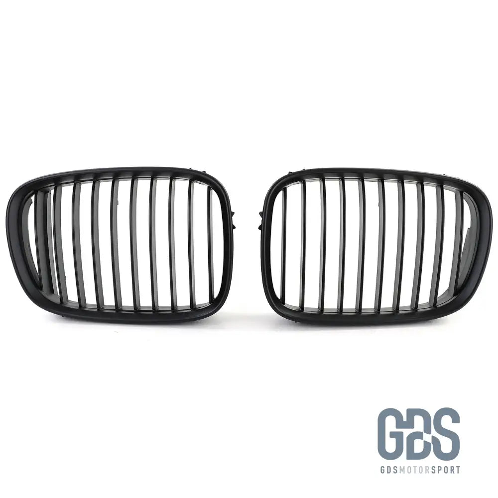 2 Grilles de calandre NOIR MATE Bords fins BMW serie 5 E39 1995 a 2003 - Calandres - GDS Motorsport