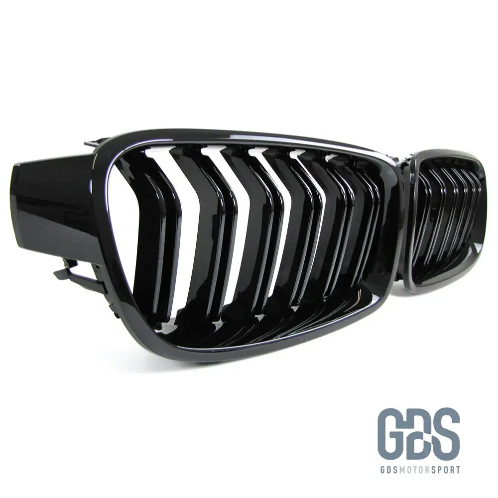 2 Grilles de calandre Noir Brillant BMW F30 / F31 Lame Double Look M3 - calandres - GDS Motorsport