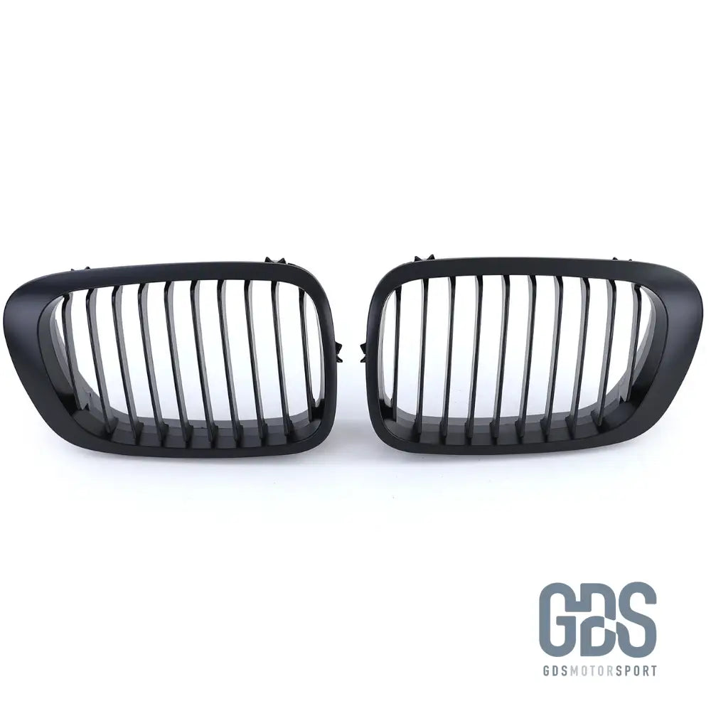 2 Grilles de calandre NOIR MATE BMW serie 3 E46 PH1 1999 a 2003 COUPE / CABRIOLET - Calandres - GDS Motorsport