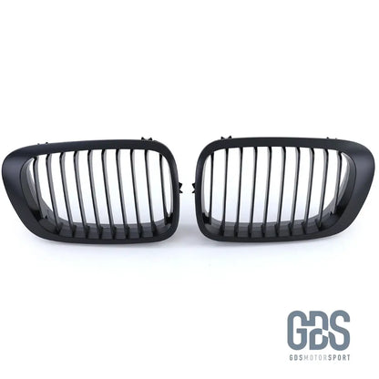 2 Grilles de calandre NOIR MATE BMW serie 3 E46 PH1 1999 a 2003 COUPE / CABRIOLET - Calandres - GDS Motorsport