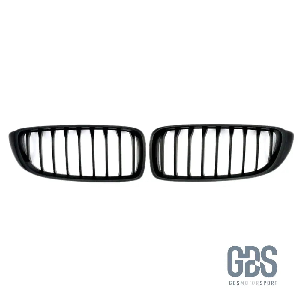 2 Grilles de calandre Noir Mate pour BMW F32/ F33/ F36 Simple lame - calandres - GDS Motorsport