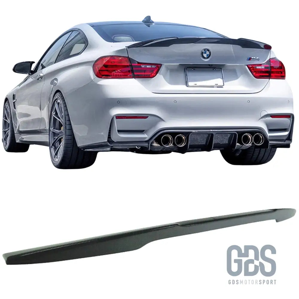 Aileron becquet arriere look carbonne 3d type m performance pour bmw m4 f82 - becquet/