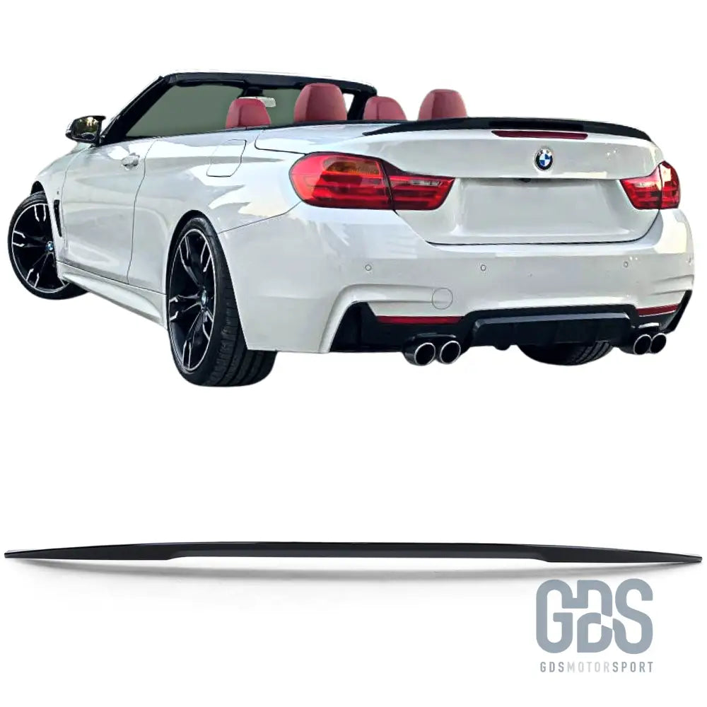 Aileron becquet arriere look m performance pour bmw serie 4 f33 cabrio noir brillant - becquet/