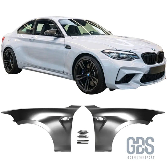 Ailes avant look m2 pour bmw série 2 f22 f23 phase 1 et lci - m