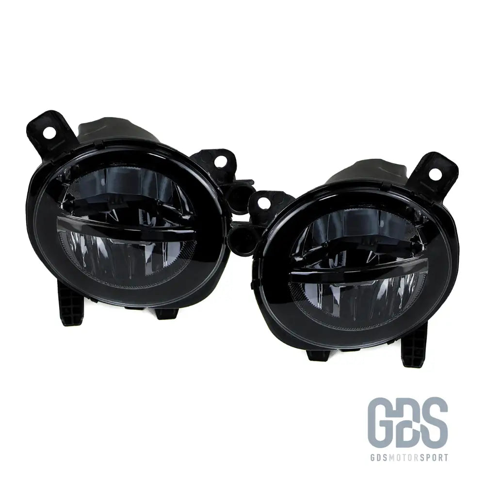 Antibrouillards à led pour bmw série 3 f30 / f31 lci phase 2 cristal/ noir/ jaune - antibrouillard