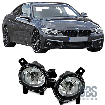 Antibrouillards pour bmw série 4 f32 f33 f36 phase 1 cristal / noir / jaune - antibrouillard