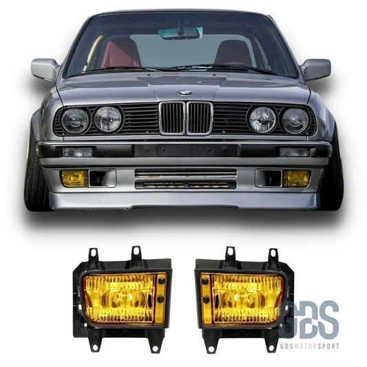 Antibrouillards jaune rétro pour bmw e30 phase 2 (1985-1994) - antibrouillard