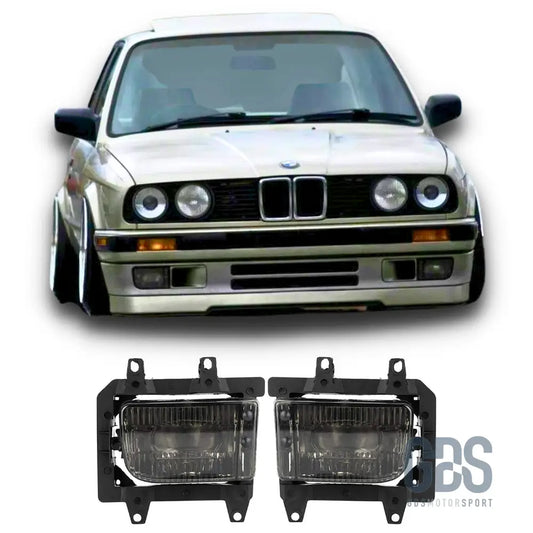 Antibrouillards noir fumé pour bmw e30 phase 2 (1985-1994) - antibrouillard