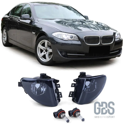 Antibrouillards type origine vitre fumé noir pour bmw série 5 f10 / f11 phase 1 - antibrouillard