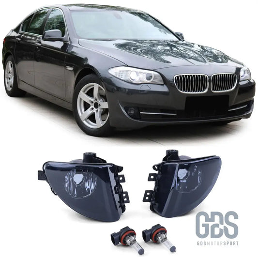 Antibrouillards type origine vitre fumé noir pour bmw série 5 f10 / f11 phase 1 - antibrouillard