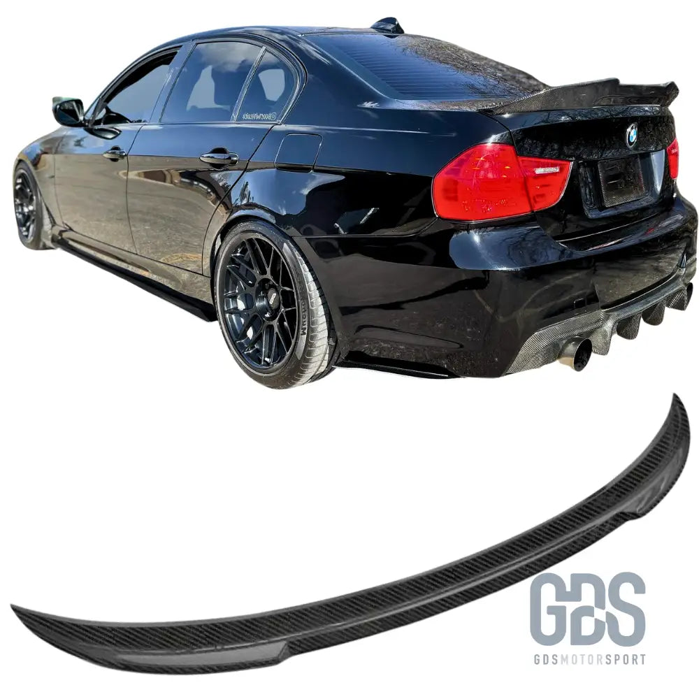Becquet aileron de malle arrière look m performance carbone 3d bmw série 3 e90 berline - becquet/