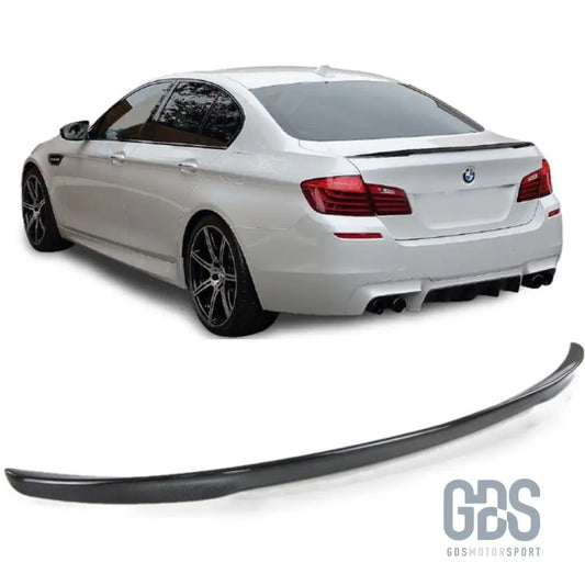 Becquet de coffre en véritable carbone look m performance pour bmw série 5 f10 berline (2010-2017) - becquet/ aileron