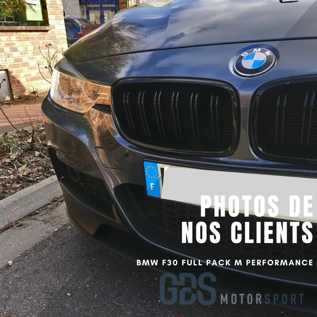 Berline M Performance BMW F30 2015 en bleu foncé, avec une calandre noire distinctive et un design sportif.