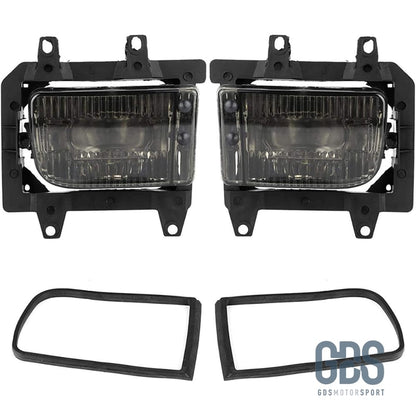 Antibrouillards Noir fumé pour BMW E30 phase 2 de 1985 a 1994 - Pare Choc - GDS Motorsport