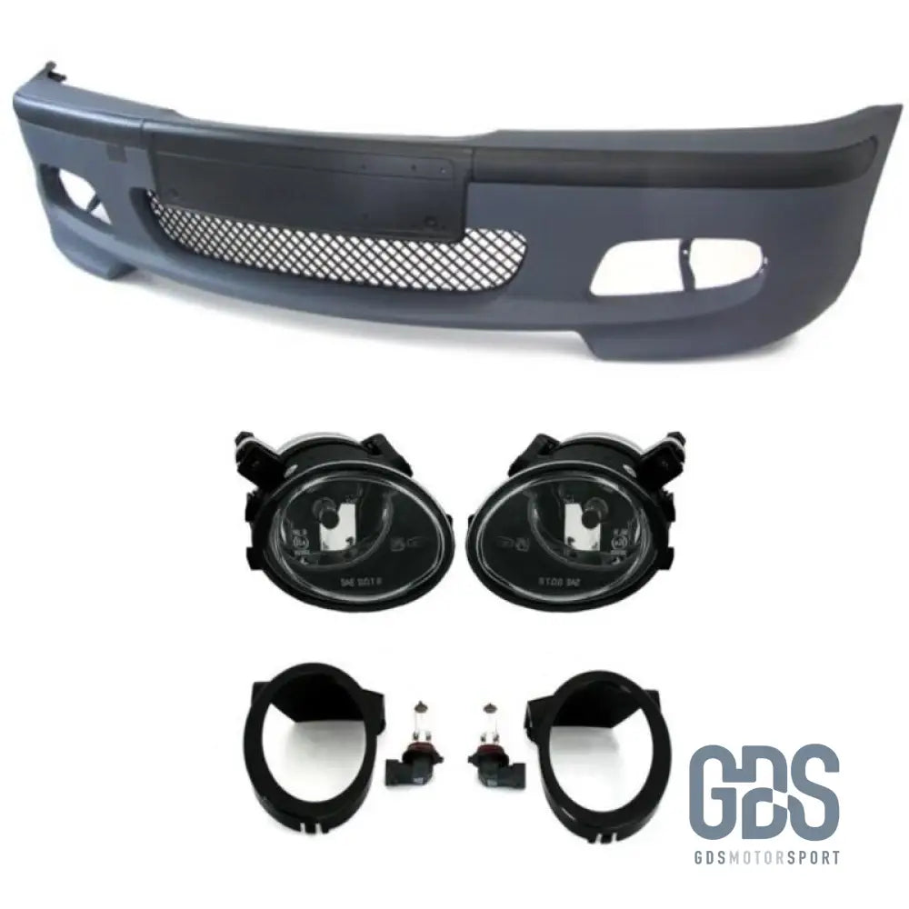Pare Choc Avant BMW serie 3 E46 Look Pack M2 Berline / Touring - avec antibrouillard cristal blanc - GDS Motorsport