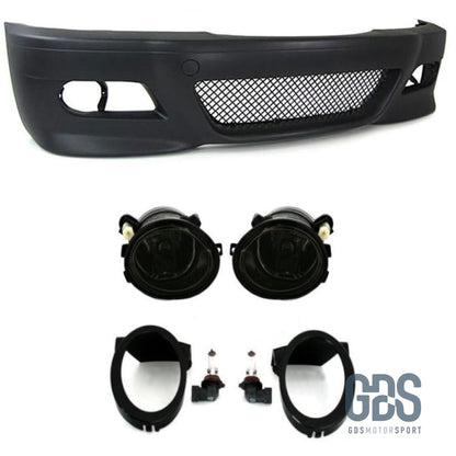 Pare choc avant style M3 Pour BMW E46 serie 3 Berline/Touring - Choc avec antibrouillard Fumé noir - GDS Motorsport