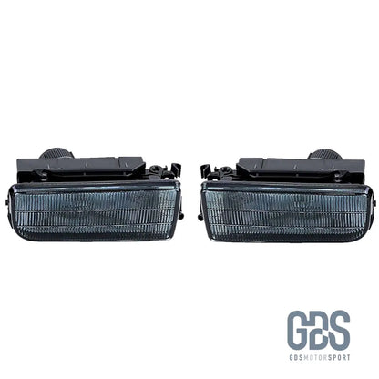 Feux Antibrouillards vitre type strié pour BMW E36 blanc / noir / jaune - Fume Noir - PHARES FEUX - GDS Motorsport