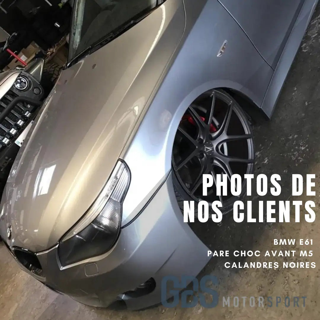 BMW E61 argent avec calandre noire et étriers de frein rouges
