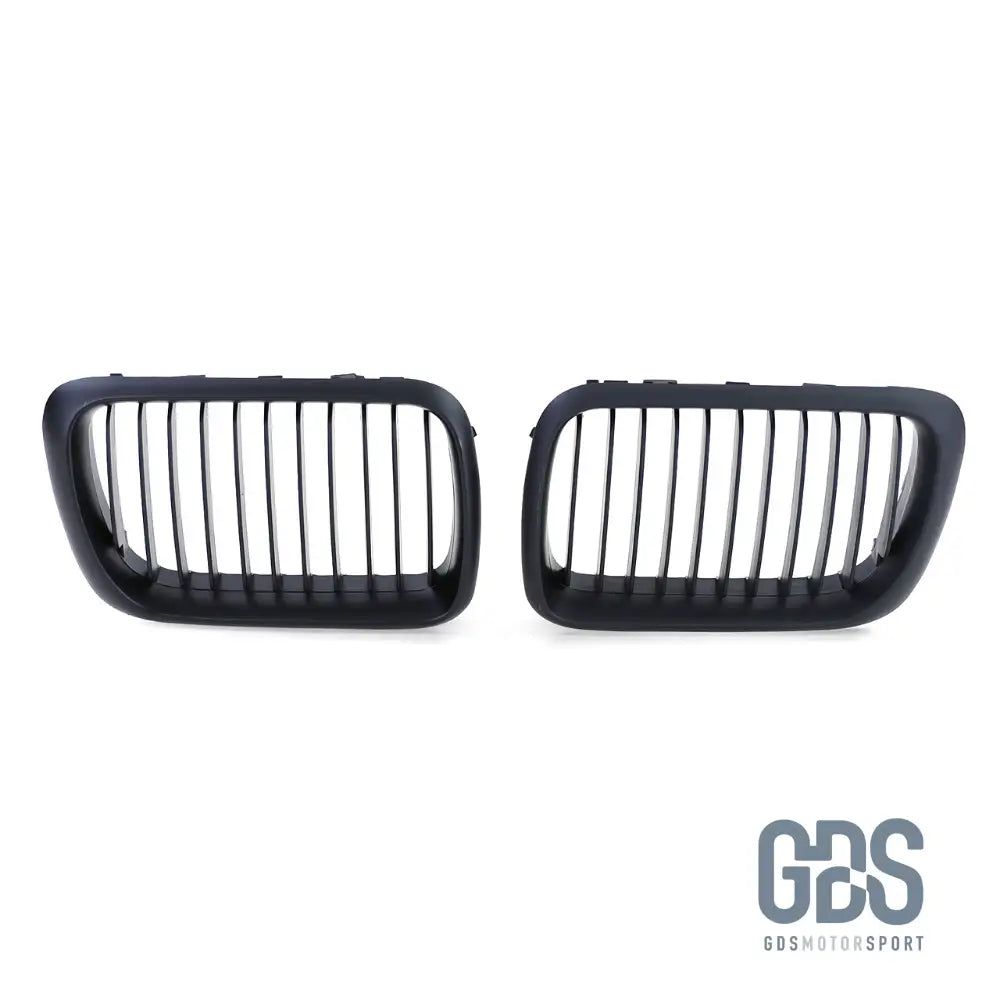 2 Grilles de calandre NOIR MATE BMW serie 3 E36 PH2 1996 a 1999 - Calandres - GDS Motorsport