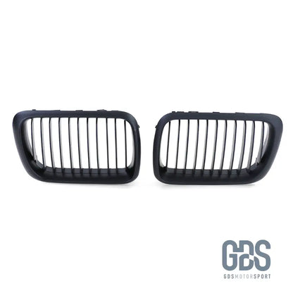 2 Grilles de calandre NOIR MATE BMW serie 3 E36 PH2 1996 a 1999 - Calandres - GDS Motorsport