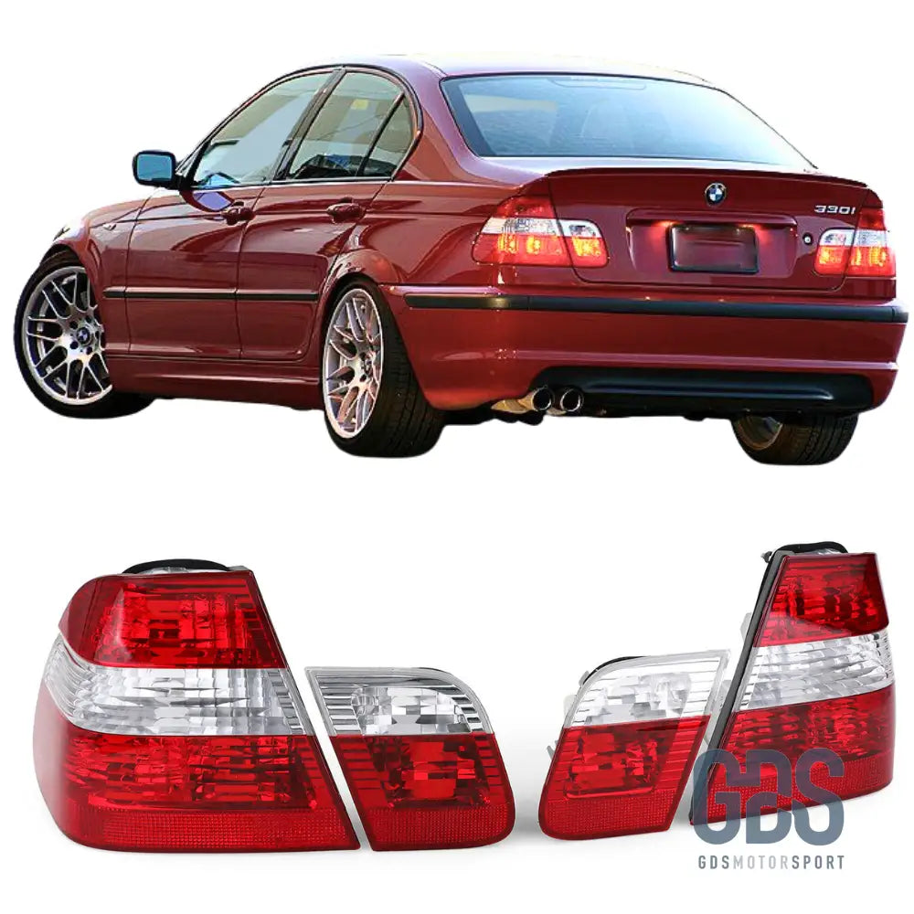 Feux arrières Cristal Blanc pour BMW E46 Berline Phase 2 2001 / 2005 - PHARES FEUX - GDS Motorsport