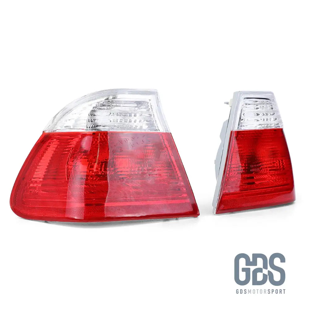 Feux arrières Rouge Blanc pour BMW E46 Berline Phase 1 1998 à 2001 - PHARES FEUX - GDS Motorsport