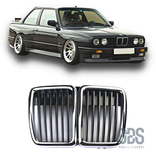 Calandre chrome/noir look origine pour bmw e30 (1982-1994) - calandres