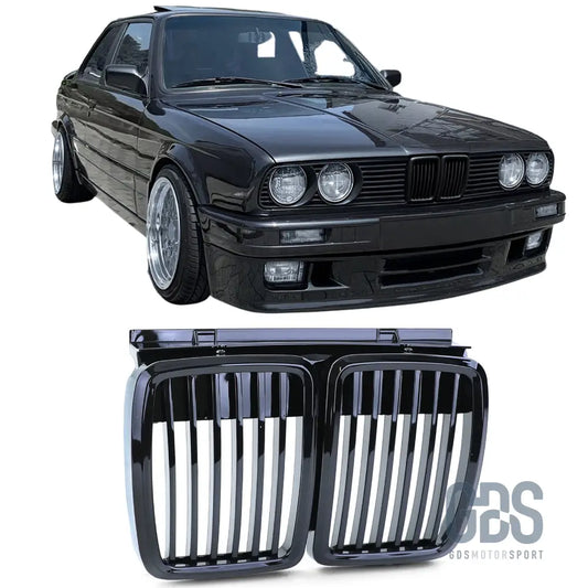 Calandre noir brillant pour bmw e30 (1982-1994) - calandres