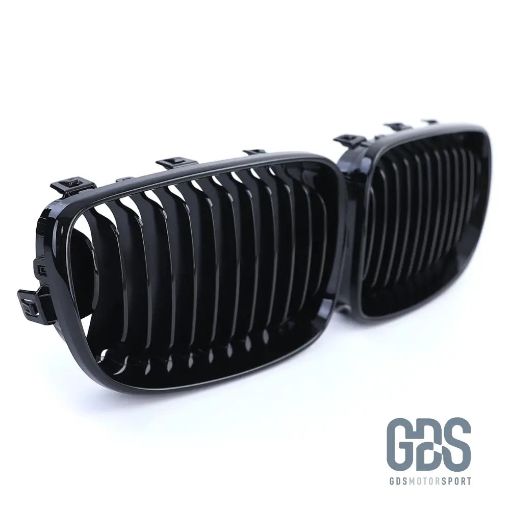 2 Grilles de calandre Noir Brillant BMW série 1 Phase 2007 a 2014 - Calandres - GDS Motorsport