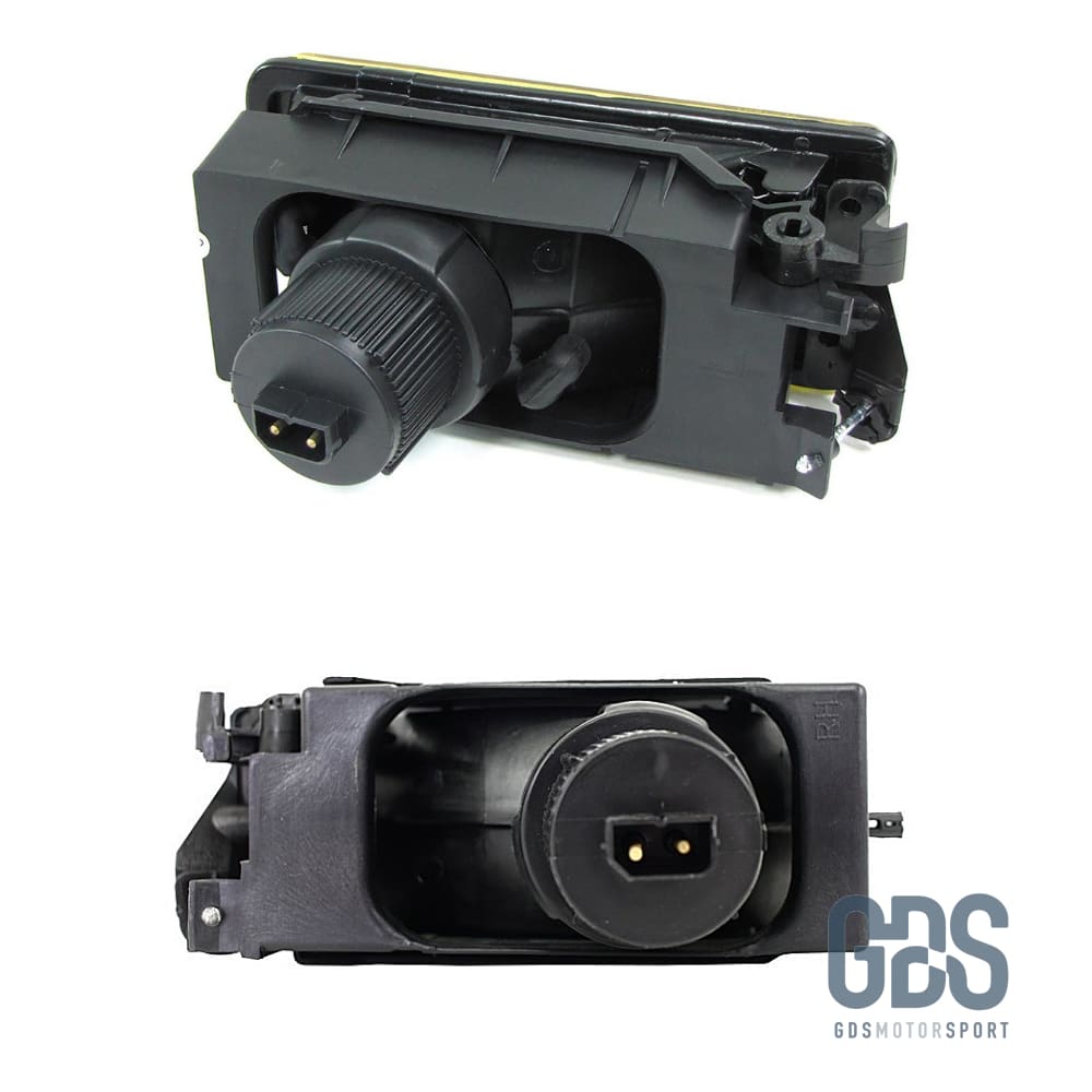 Feux Antibrouillards vitre transparent cristal pour BMW E36 blanc / noir / jaune - PHARES FEUX - GDS Motorsport