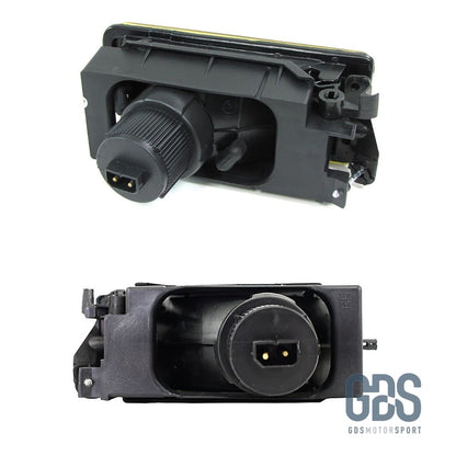 Feux Antibrouillards vitre transparent cristal pour BMW E36 blanc / noir / jaune - PHARES FEUX - GDS Motorsport