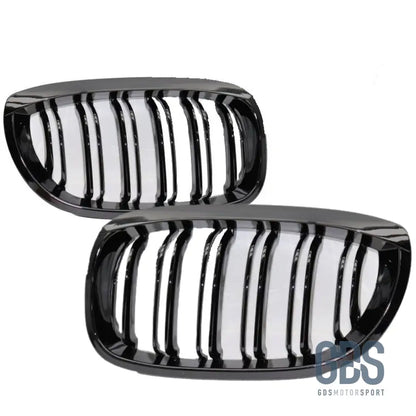 Copie de 2 Grilles calandre Noir Brillant Double lame BMW E46 PH2 03 a 2006 Coupé / Cabriolet - Calandres - GDS Motorsport