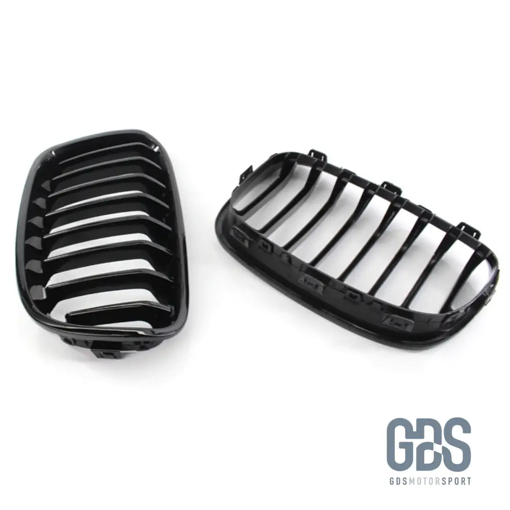 2 Grilles de calandre Noir Brillant BMW série 1 F20 F21 Ph 2010 a 2015 - Calandres - GDS Motorsport