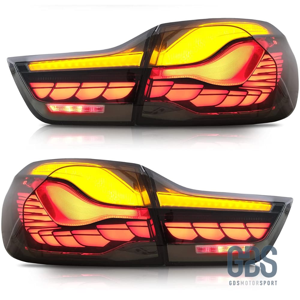 Feux arrières OLED 3D Dynamique light bar pour BMW Série 4 F32/ F33/ F36 Fumé noir - Éclairage de véhicule GDS Motorsport