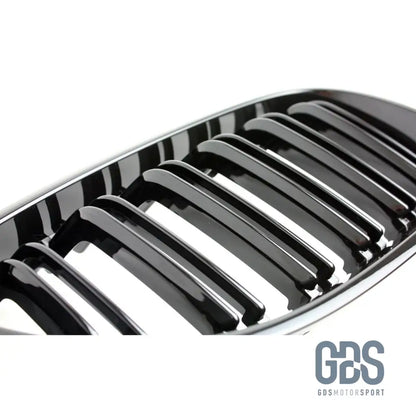 2 Grilles de calandre NOIR et chrome double lame Look M5 BMW serie 5 E60 E61 2003 a 2010 - Calandres - GDS Motorsport