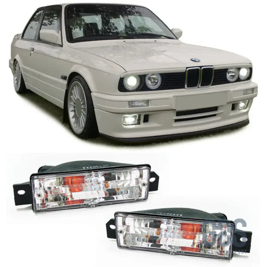 Clignotants avant cristal transparent pour bmw e30 (1982-1991) - clignotants