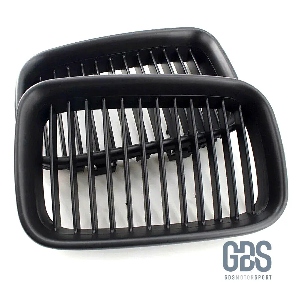 2 Grilles de calandre NOIR MATE BMW serie 3 E36 PH1 1991 a 1996 - Calandres - GDS Motorsport