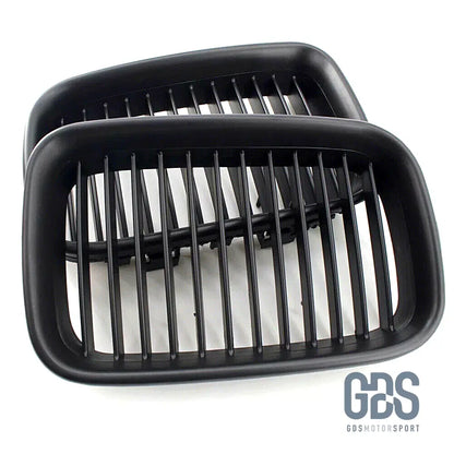 2 Grilles de calandre NOIR MATE BMW serie 3 E36 PH1 1991 a 1996 - Calandres - GDS Motorsport
