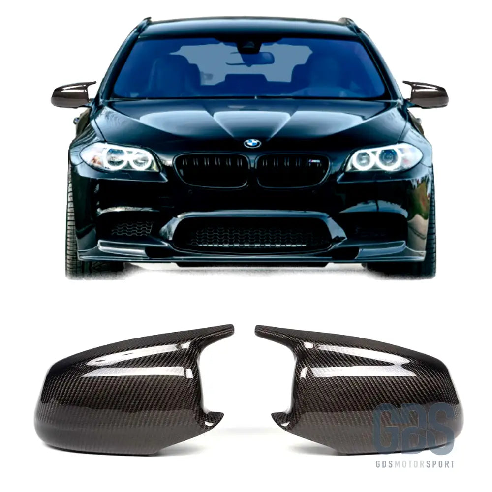 Coques de rétroviseur en carbone véritable look m performance pour bmw série 5 f10 & f11 (phase 1) - coque rétroviseur