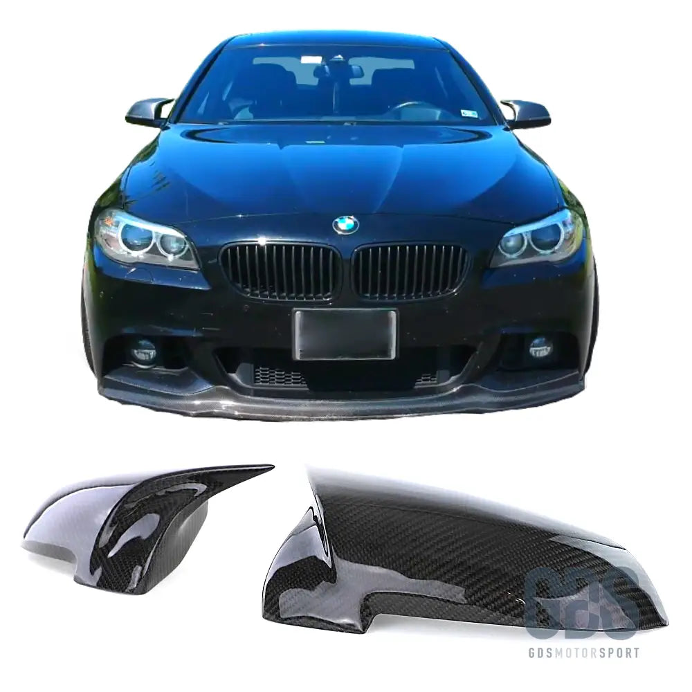 Coques de rétroviseur en carbone véritable look m performance pour bmw série 5 f10 & f11 (phase 2 lci) - coque