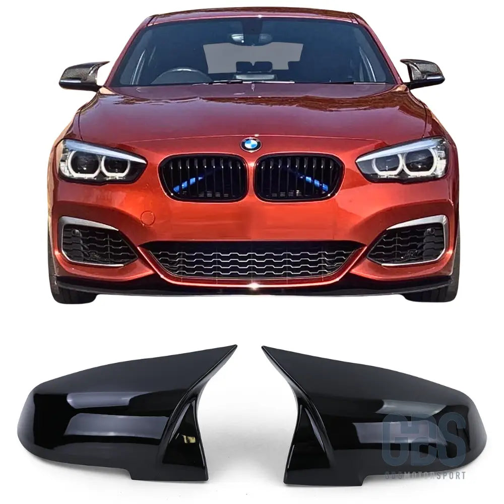 Coques de rétroviseur noir brillant look m performance bmw série 1 f20 f21 - coque rétroviseur