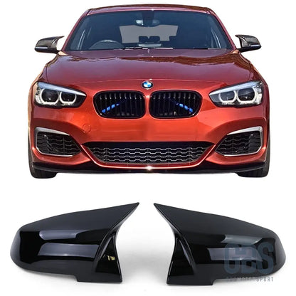 Coques de rétroviseur noir brillant look m performance bmw série 1 f20 f21 - coque rétroviseur