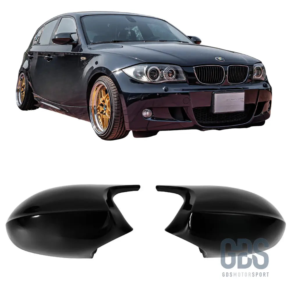 Coques rétroviseur noir brillant look m3 pour bmw série 1 e87 e81 e82 e88 — phase - coque rétroviseur
