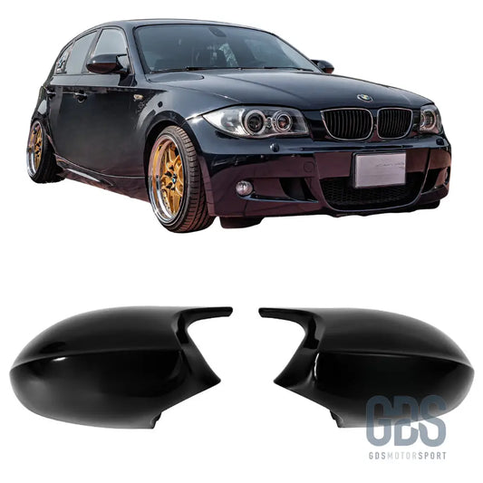Coques rétroviseur noir brillant look m3 pour bmw série 1 e87 e81 e82 e88 — phase - coque rétroviseur