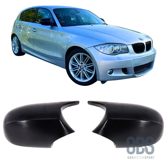Coques rétroviseur noir mat look m3 pour bmw série 1 e87 e81 e82 e88 — phase 2 lci - coque rétroviseur