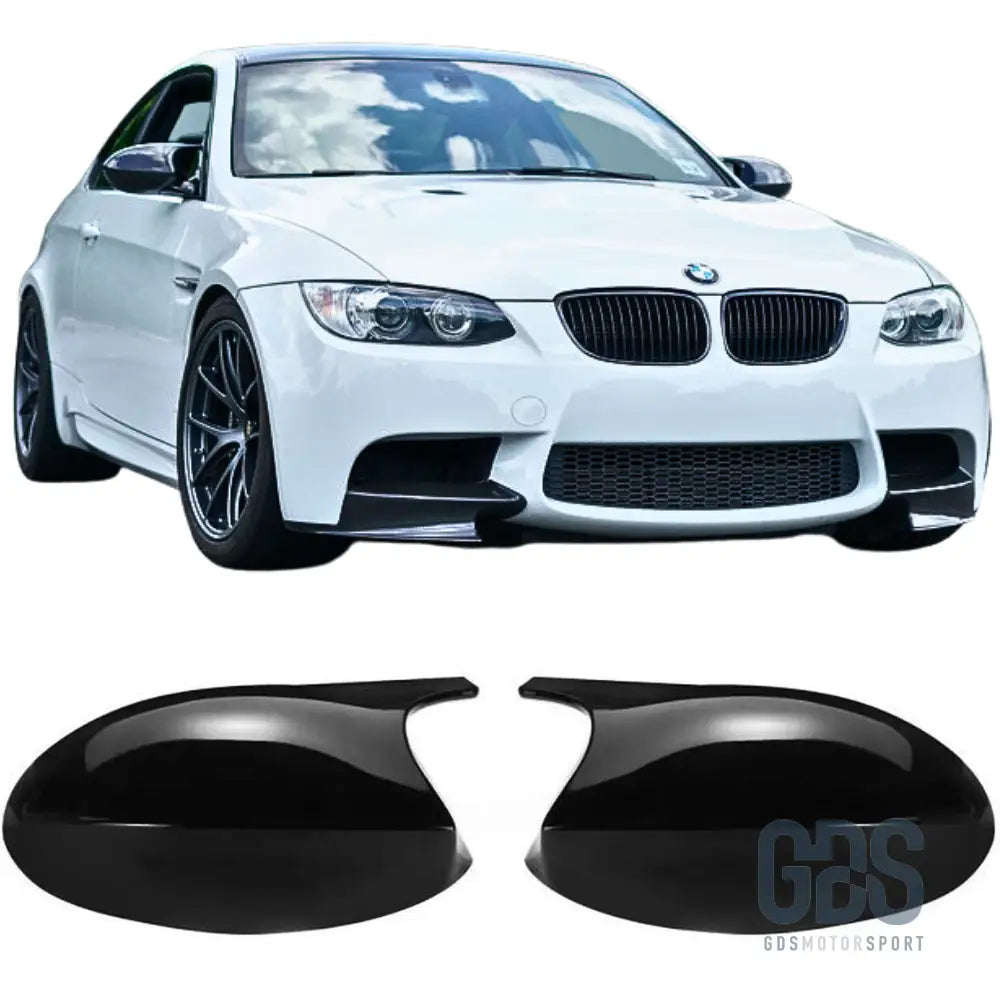Coques rétroviseurs extérieurs look m3 bmw e92 e93 phase 1 noir brillant - coque rétroviseur